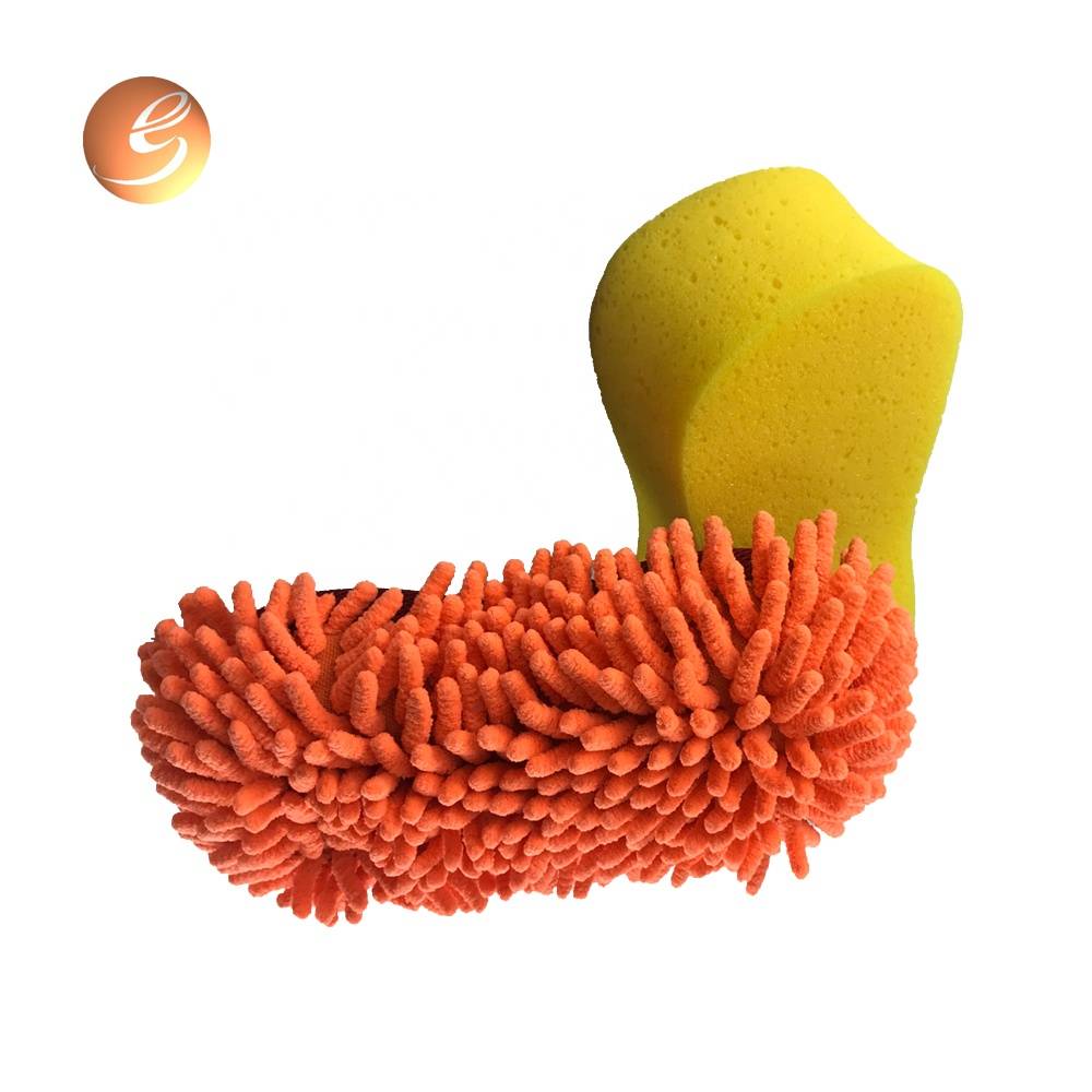 High Quality Magic Cleaning Sponge - Microfiber chenille and sandwich mesh with handle car polish sponge – Eastsun