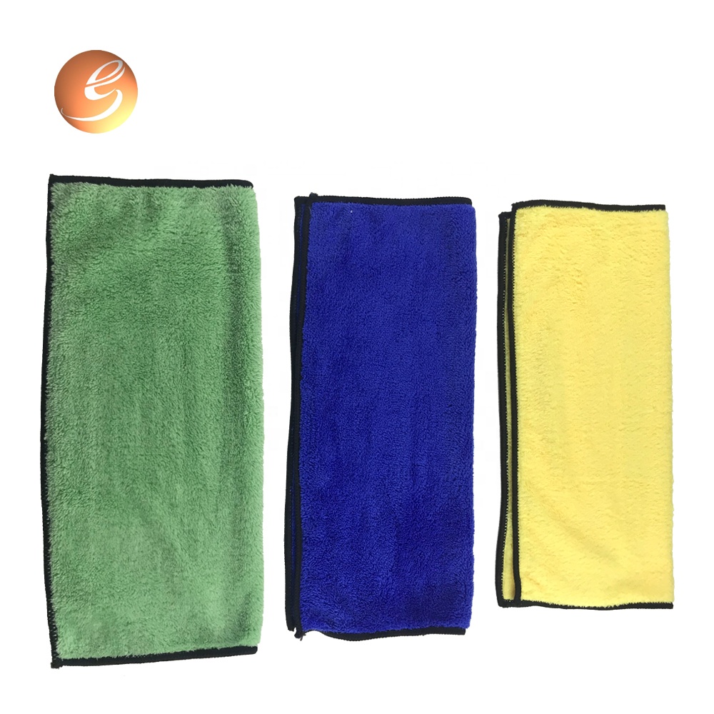 Soft microfibre towel for car cleaning and microfibre glass cleaning cloth set