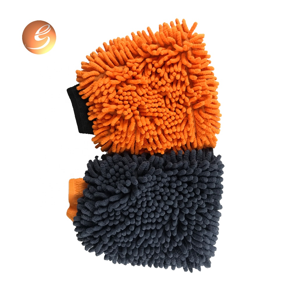 Good quality good drying synthetic chenille car wash mitt
