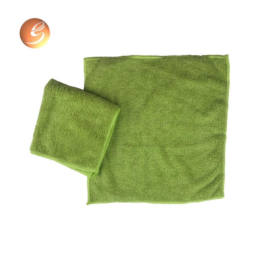 Microfiber towel coral fleece fabric double side car drying cloth