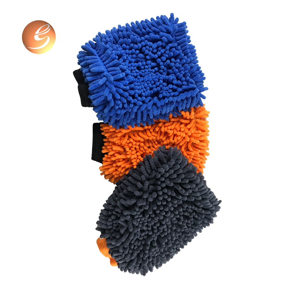 Large quantity easy to clean chenille car cleaning wash mitt dusting