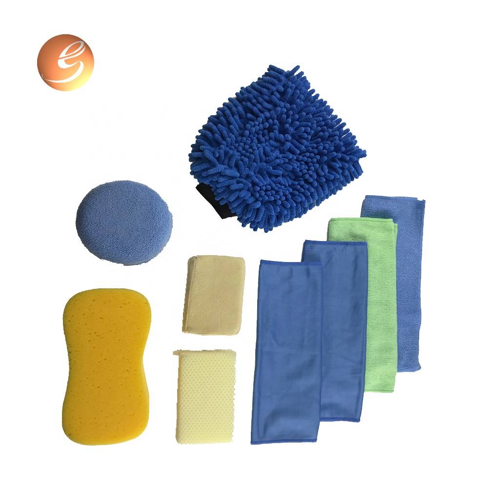 Customized soft interior cleaning chamois sponge car cleaning set