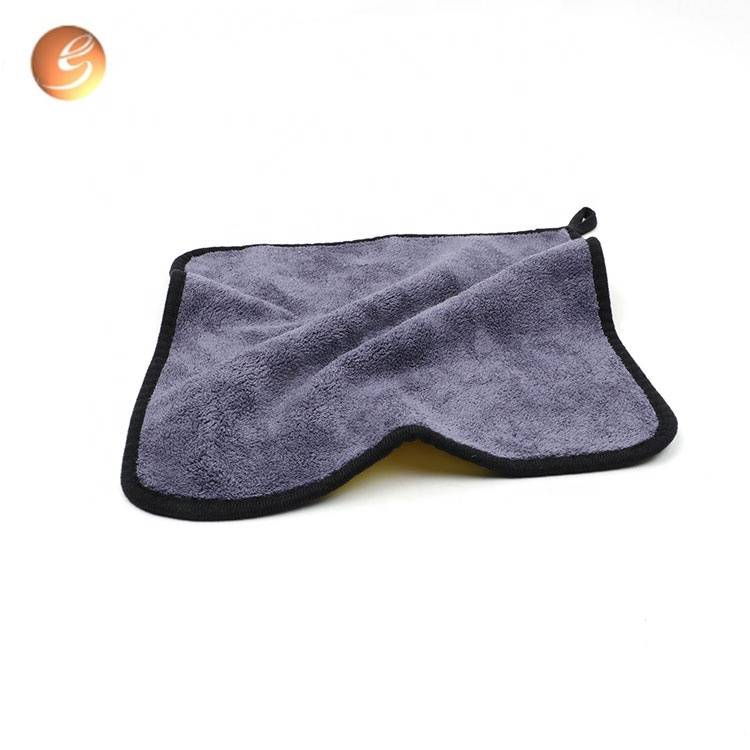 Professional supplier quick dry plush bilateral car cleaning cloth