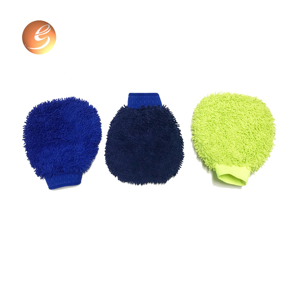 Wholesale microfiber chenille car cleaning gloves wash mitt
