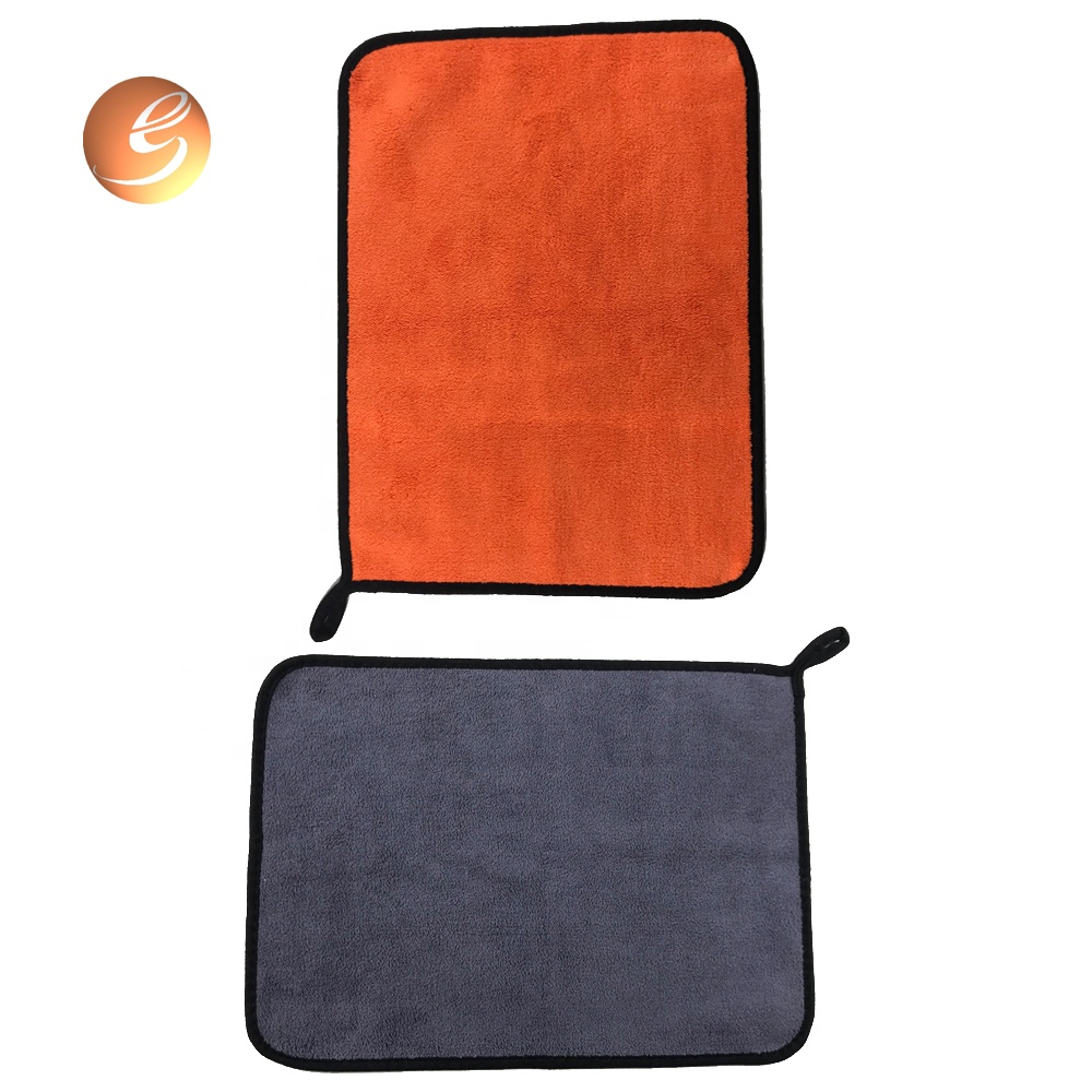 Bright Color Double Side Microfiber Coral Fleece Cleaning Cloth Car Wipe Towel Wash Cleaning Towel Detailing Cloth