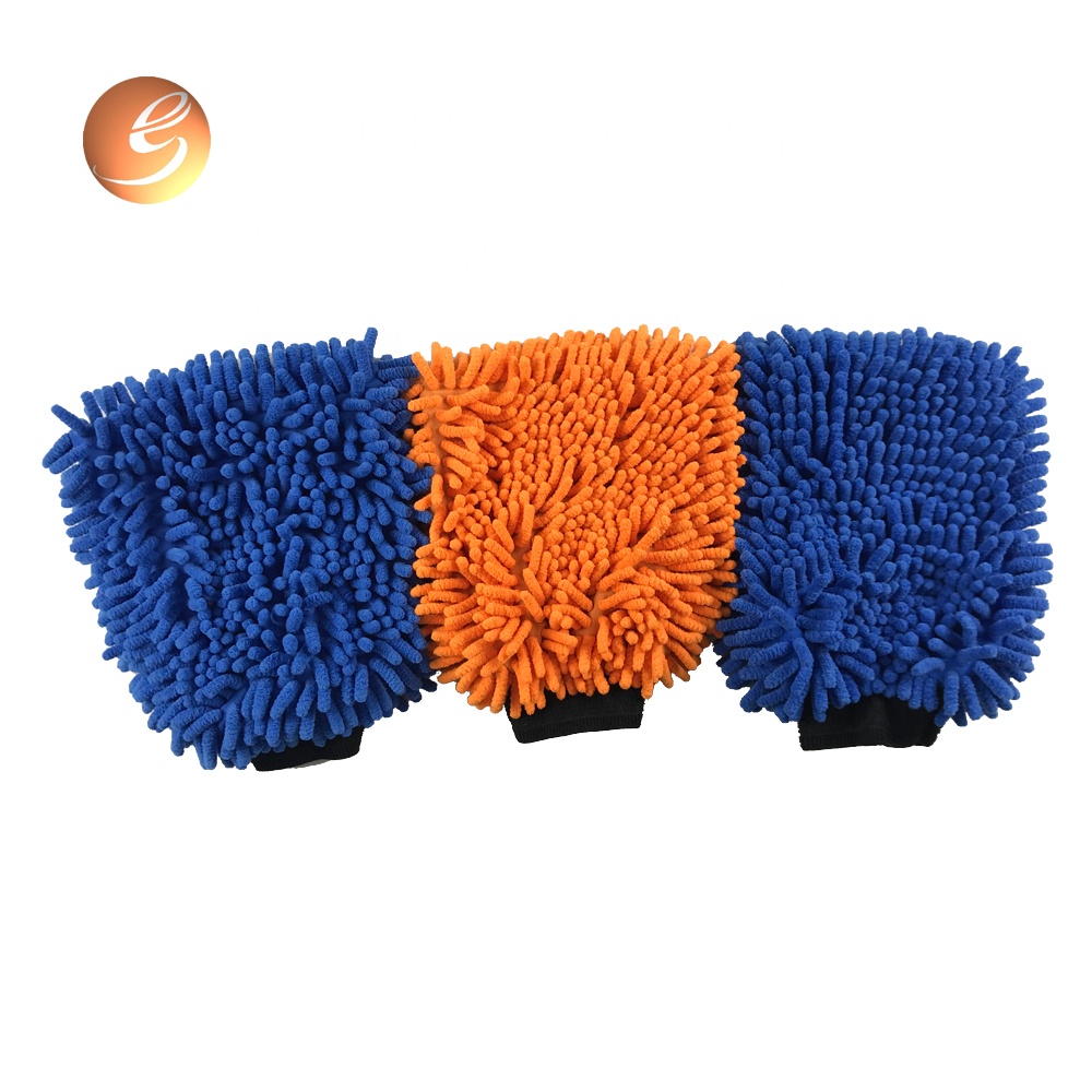 Factory Supply Car Wash Mitt Glove - Wholesale auto care vehicle double side microfiber car cleaning cloth chenille noodle car wash mitt – Eastsun
