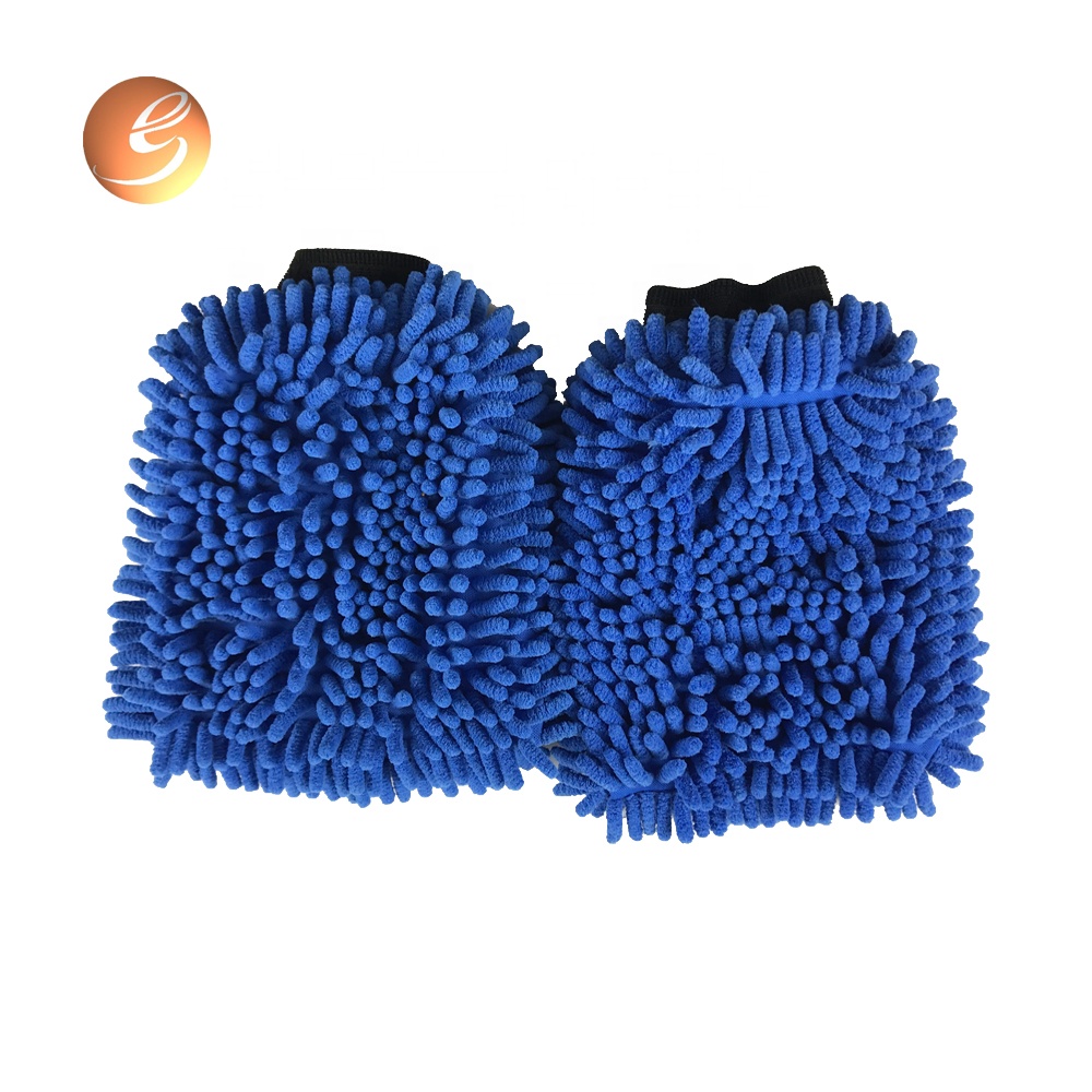 Good sale customized color car wash mitt chenille gloves