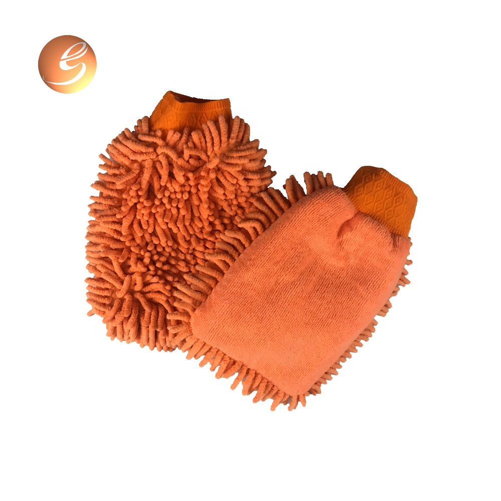 colorful microfiber cloth cleaning car chenille glove