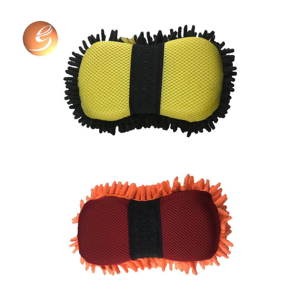 Customized microfiber chenille cleaning sponge for cleaning car