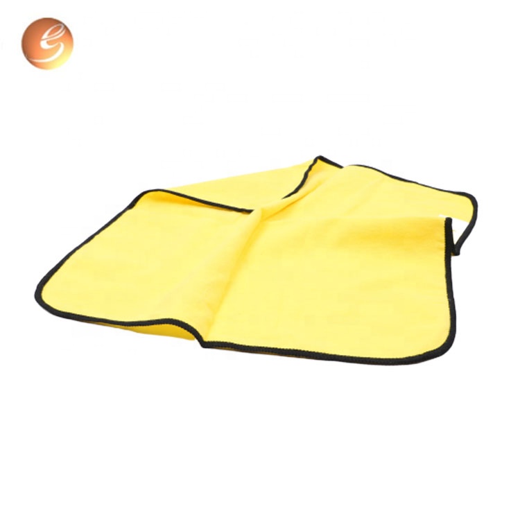 Custom design car wash beauty super absorbent soft yellow car wiping cloth