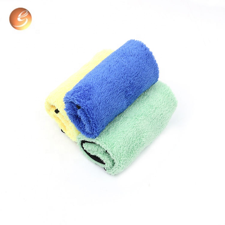 Professional made high quality low price plush thick car clean microfiber towel