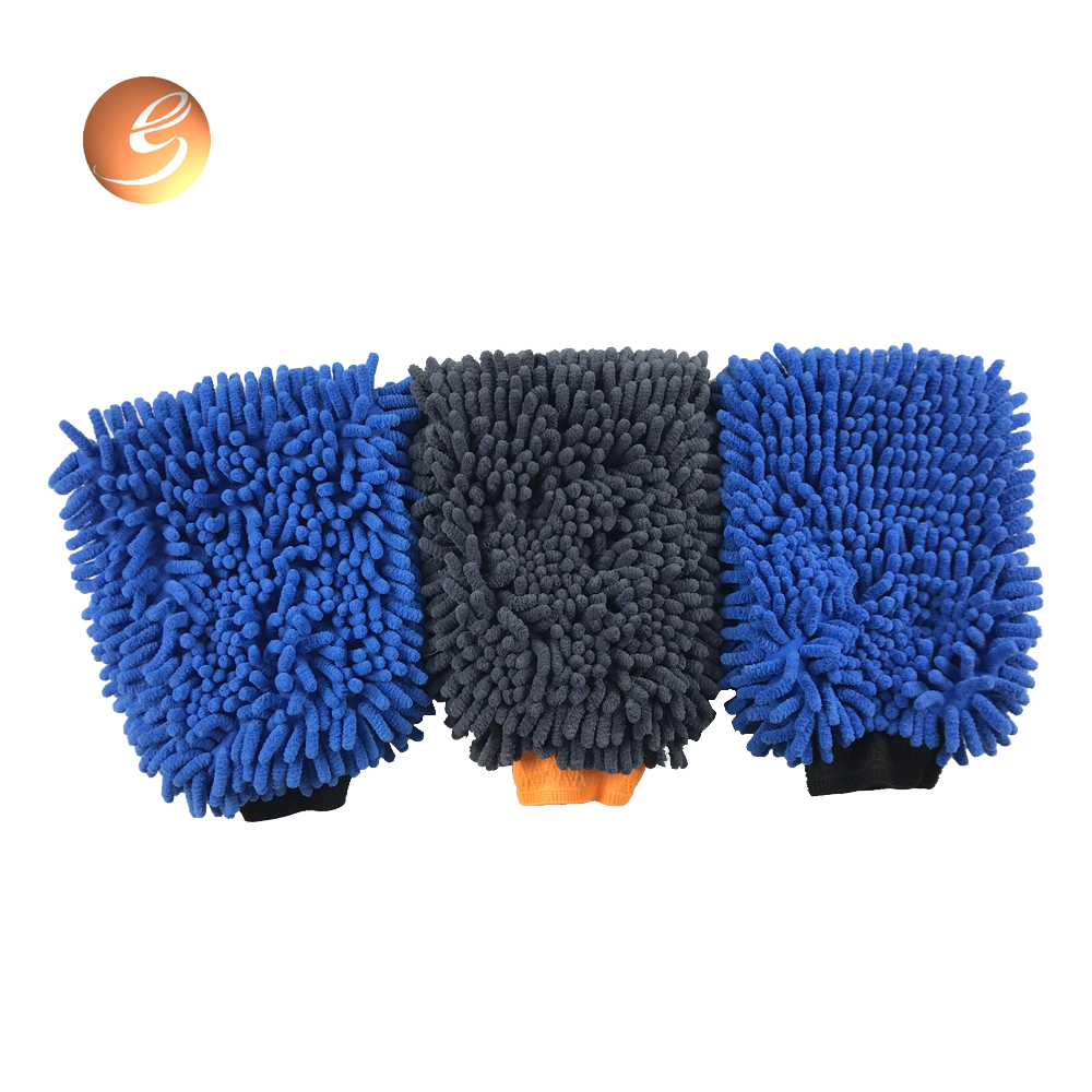 Wholesale house cleaning washing mitt microfiber cloth glove chenille gloves