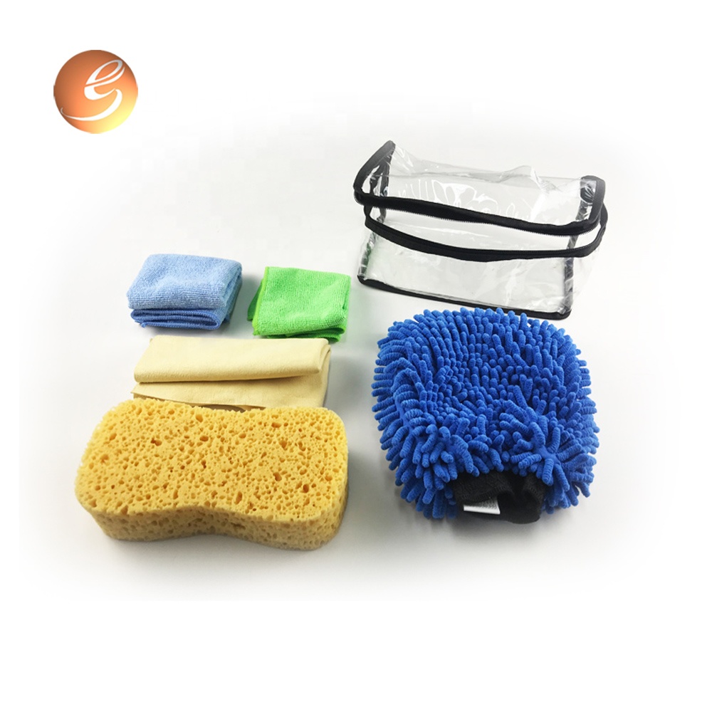 Supermarket car washing kit microfiber cloth mitt car cleaning set
