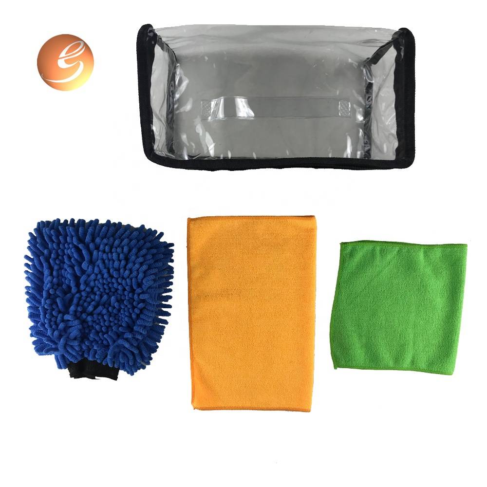 Low MOQ car care products bule orange green color car wash kit
