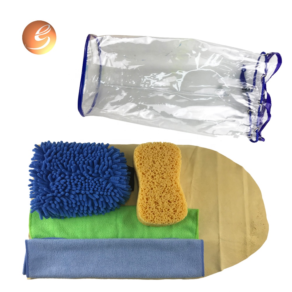Wholesale car care cleaning orange wash gloves set