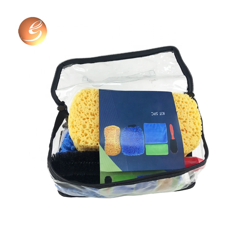 Hot selling car cleaning kit sponge mitt cloth care set
