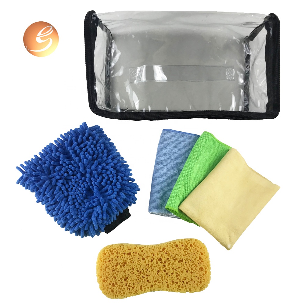 Car cleaning cloth and window glass towel microfiber travel set