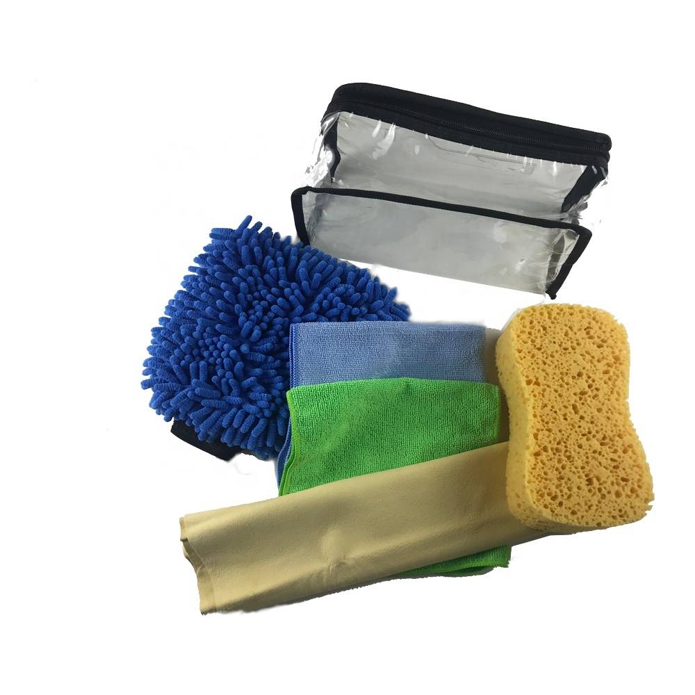 Microfiber car wash cleaning sets tool kit 5pcs