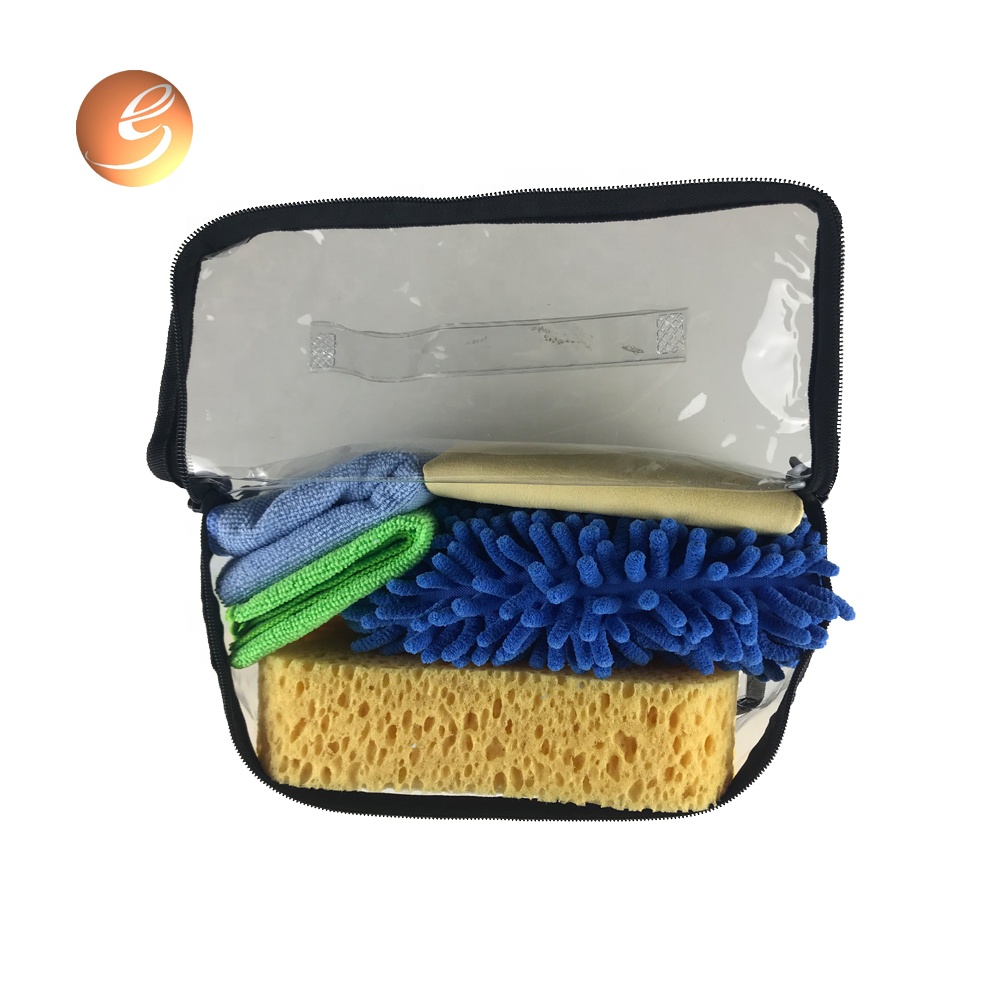 Wholesale microfiber cleaning towel chenille mitt 5pcs portable car wash set kit
