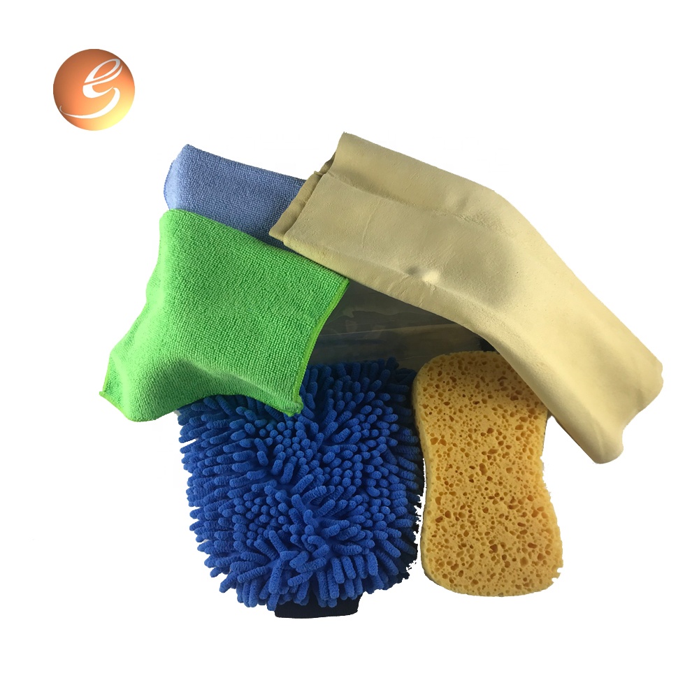 5pcs Microfiber Car Washing Set Cleaning Care Kit Car Wash Tool Kit