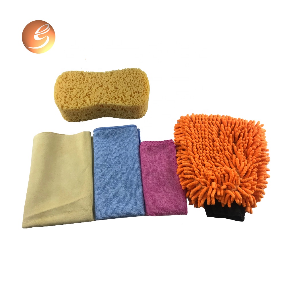 High quality microfiber car wash set with good portable packing