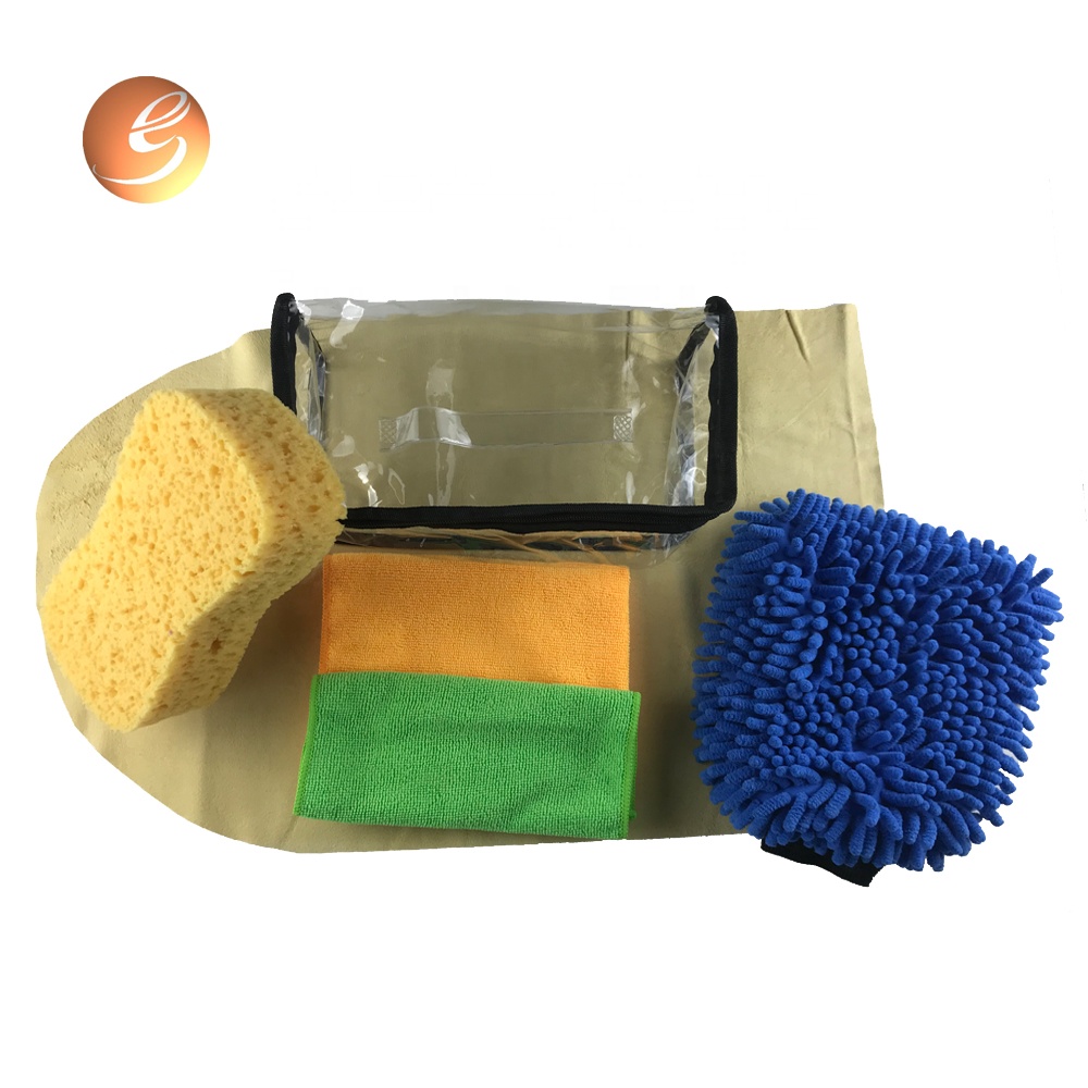 Microfiber sponge  pvc bag car window cleaning kit