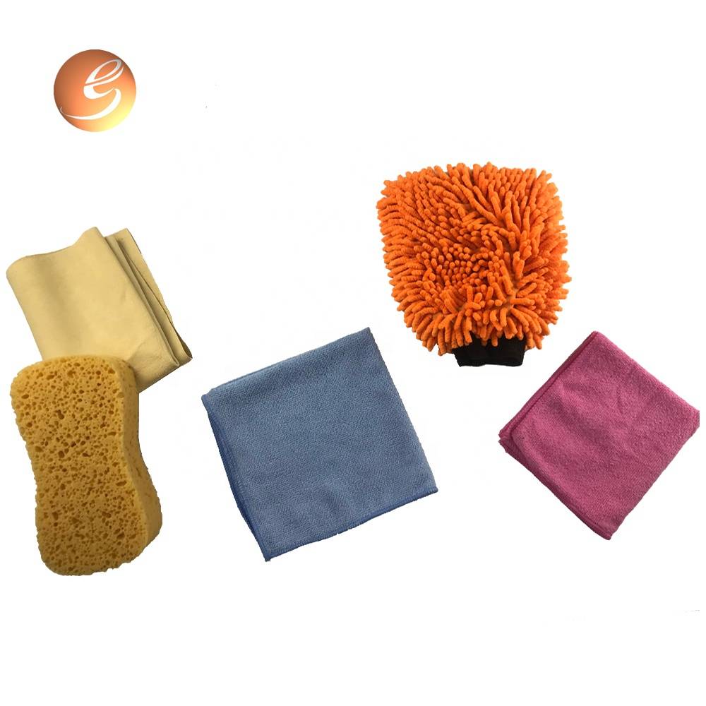 New style 35*35cm microfiber square towel car cleaning kit