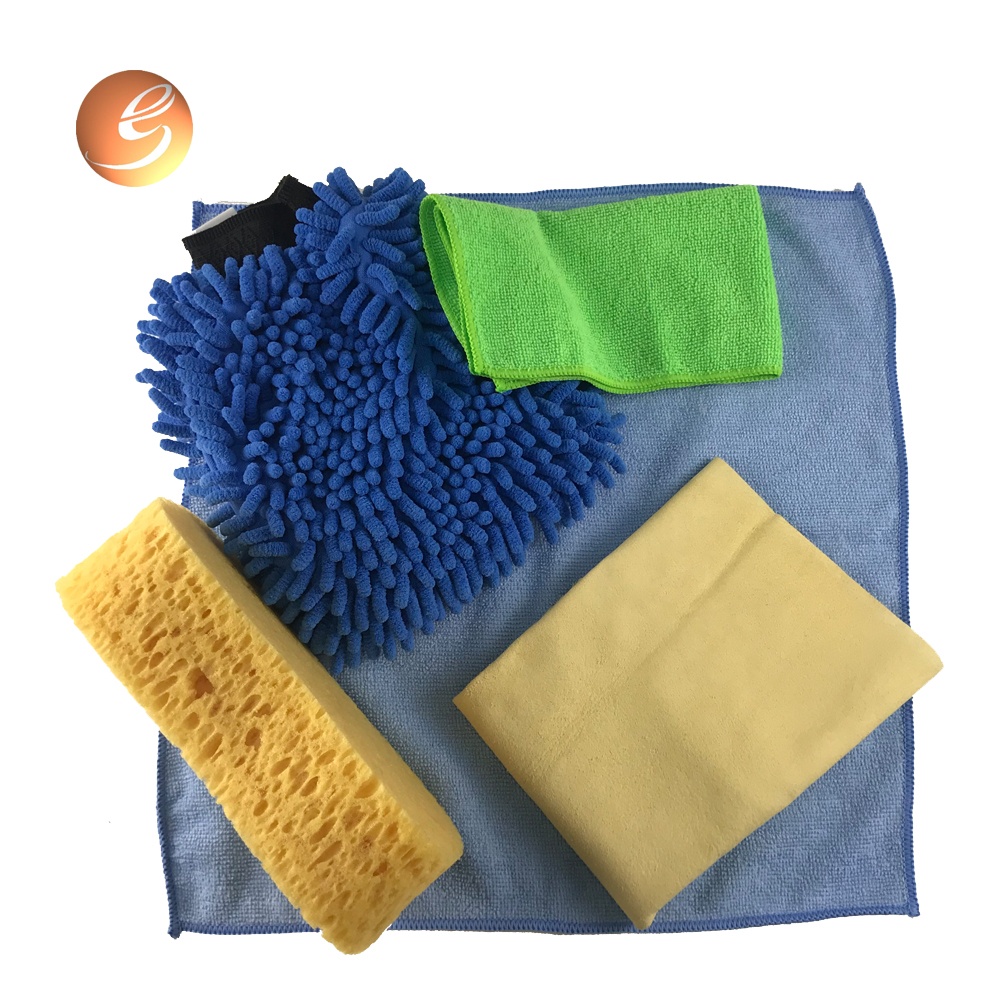 New Car Cleaning Kit with Microfiber Towel  Applicator Wash Mitt Car Sponge