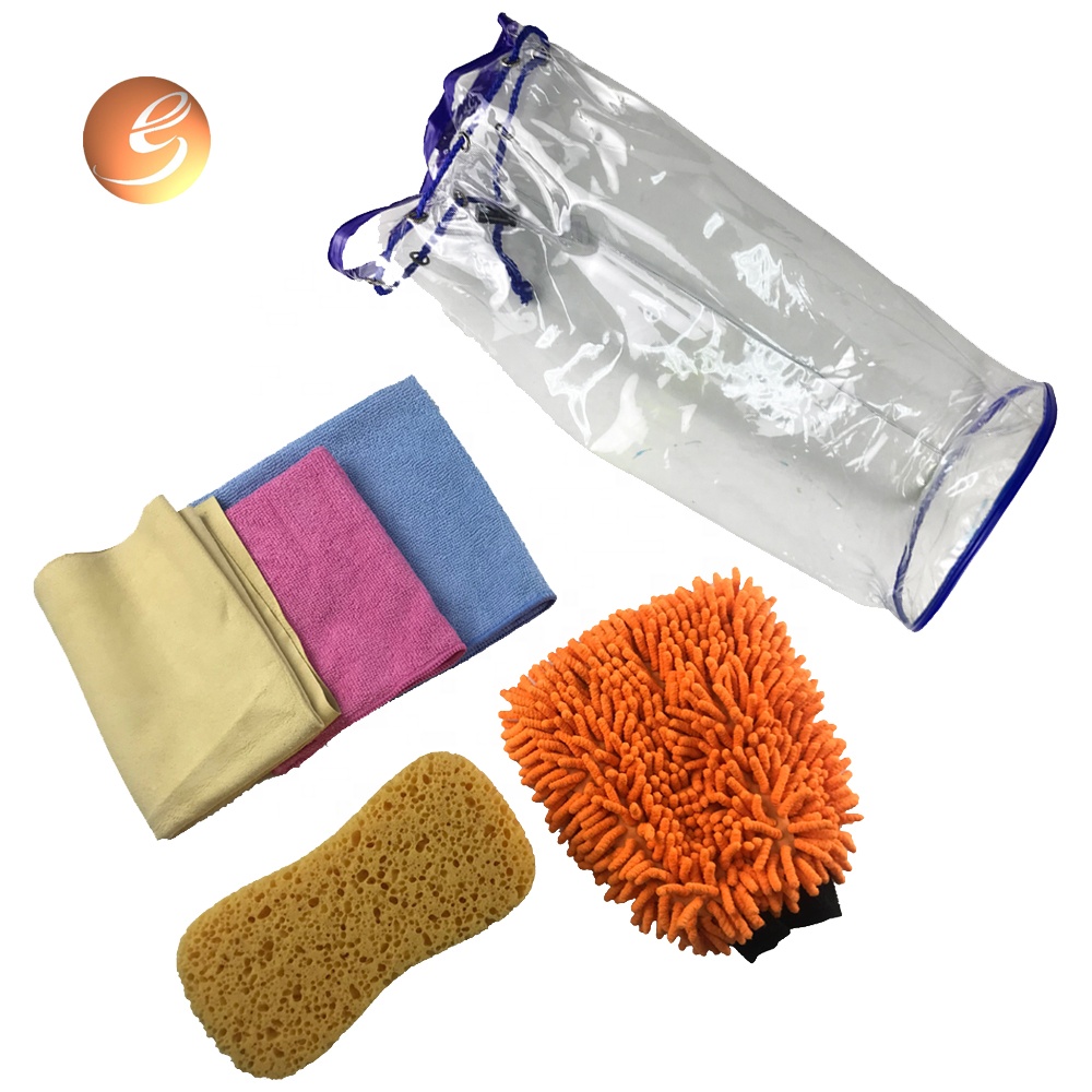 Hot selling genuine chamois sheepskin cloth auto glass cleaning kit