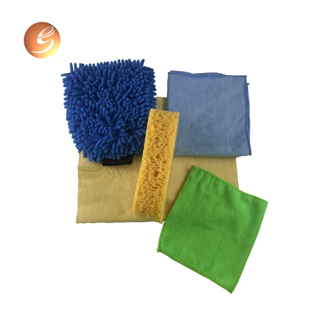 Wholesale cloth chenille mitt car wash cleaning sponge polishing kit