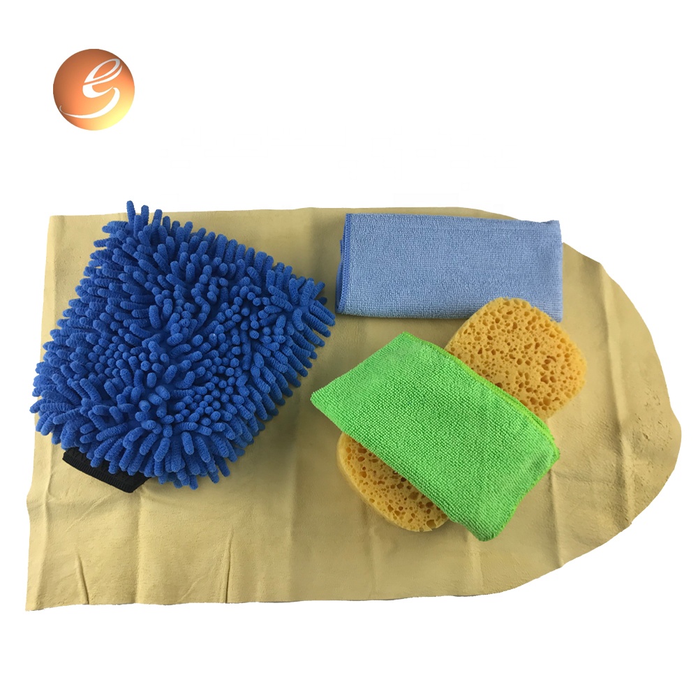 Toprank 5 Pcs Microfiber Glasses Cleaning Cloth sponge chamois  For Car
