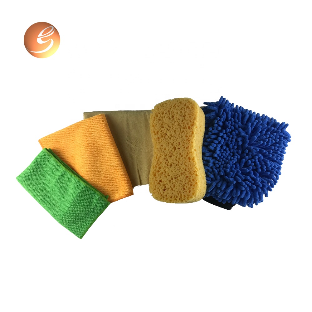 5 pieces car cleaning mitt microfiber cloth car wash kit