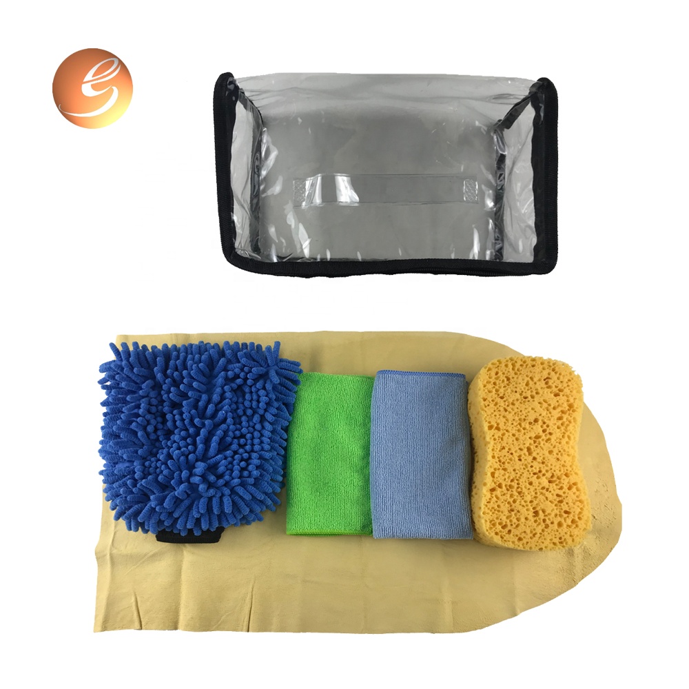 Wholesale quick dry microfiber cloth chenille mitt car wash set
