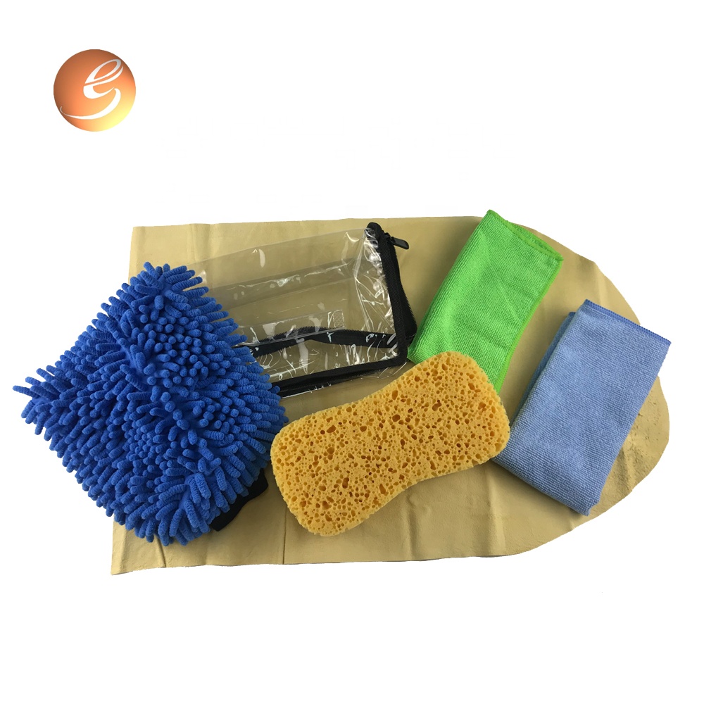 Car care sponge wash mitt cleaning cloth 5 pieces car wash kit