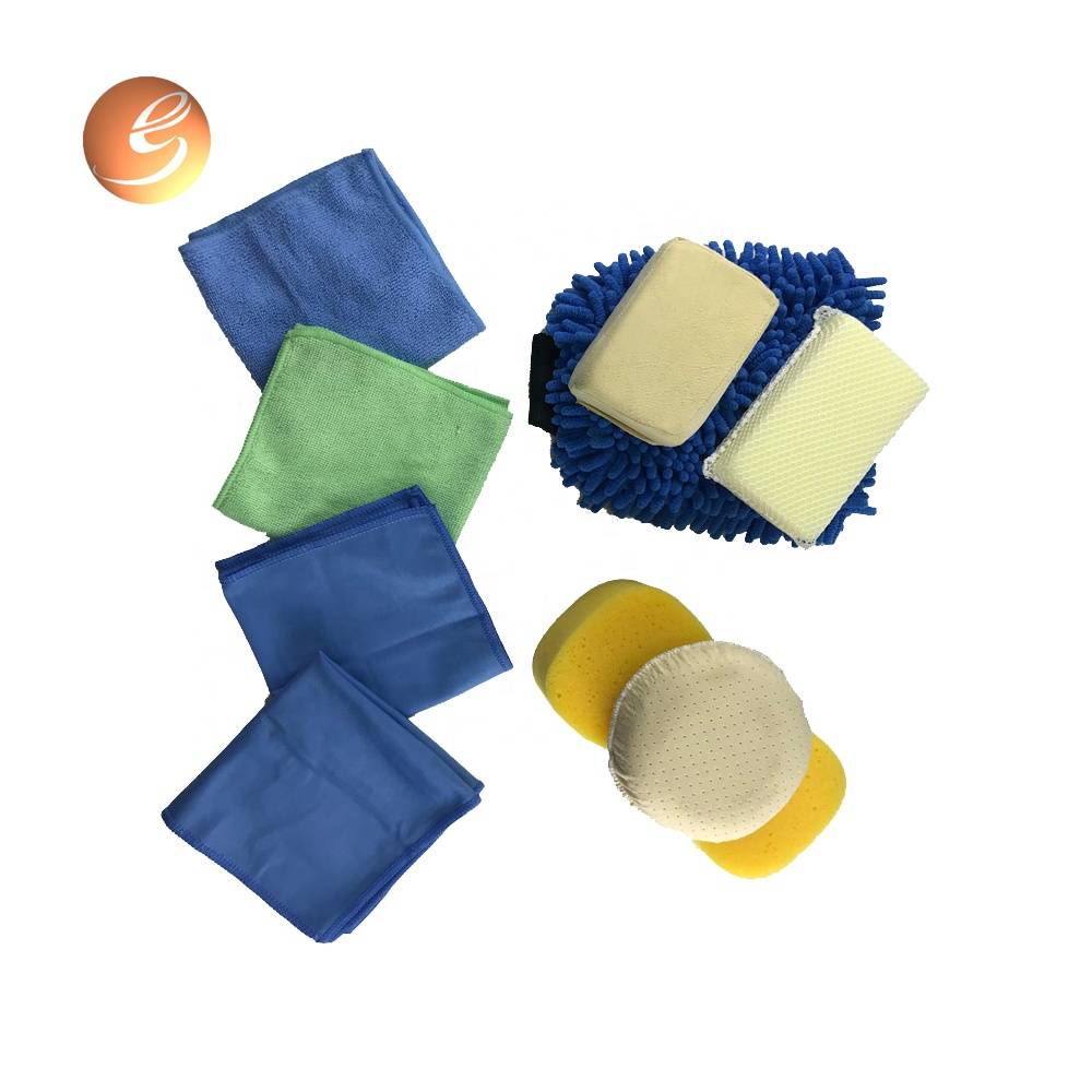 Customized soft durable colorful microfiber cloth car care set