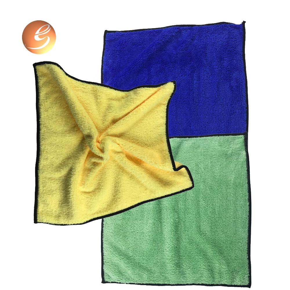 Top quality economic microfiber cleaning cloth set of  different colors same size