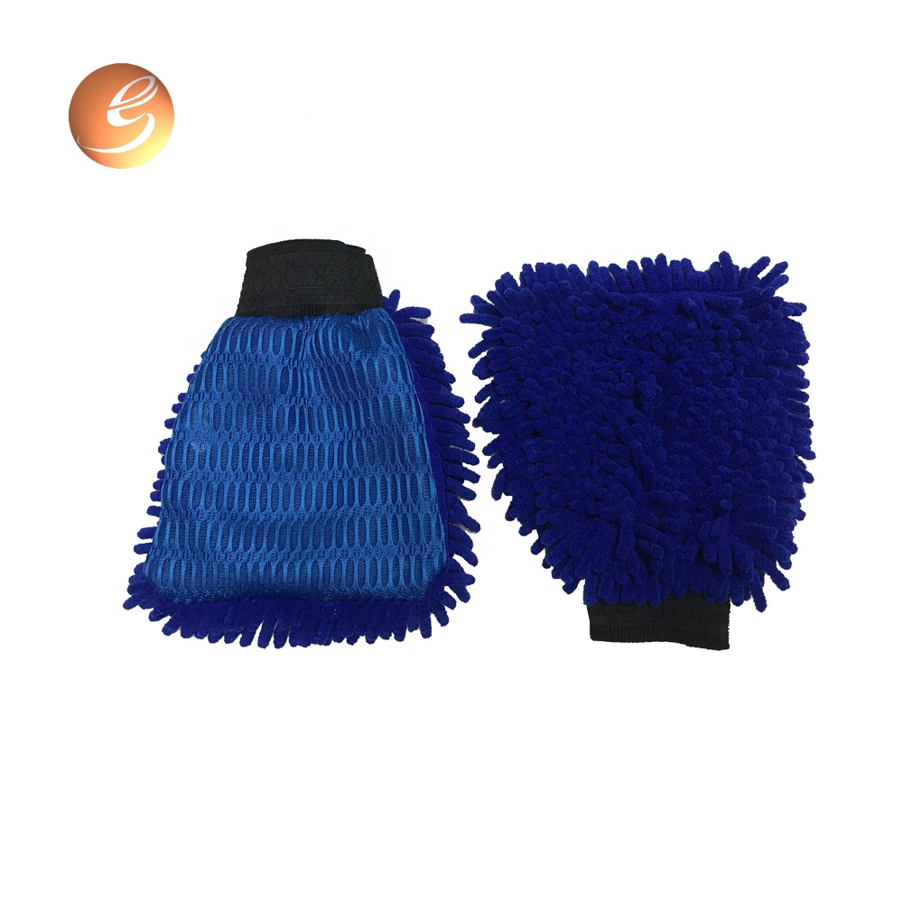 2019 Good Quality Microfiber Care Cleaning Brushes Polishing Mitt - Microfiber dust double face car washing chenille mitt gloves – Eastsun