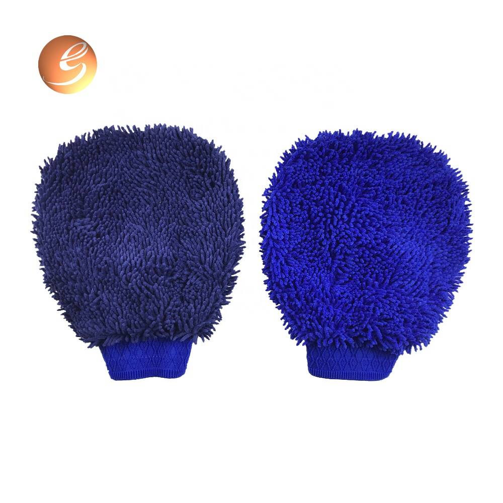 Good sale customized color OEM size car wash mitt chenille gloves
