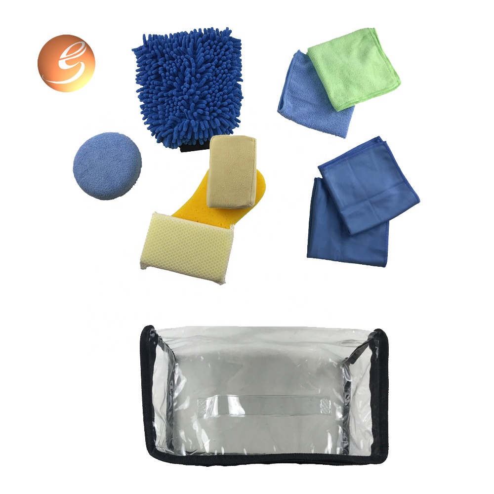 New products super dry two side sponge pad polish car washing kit