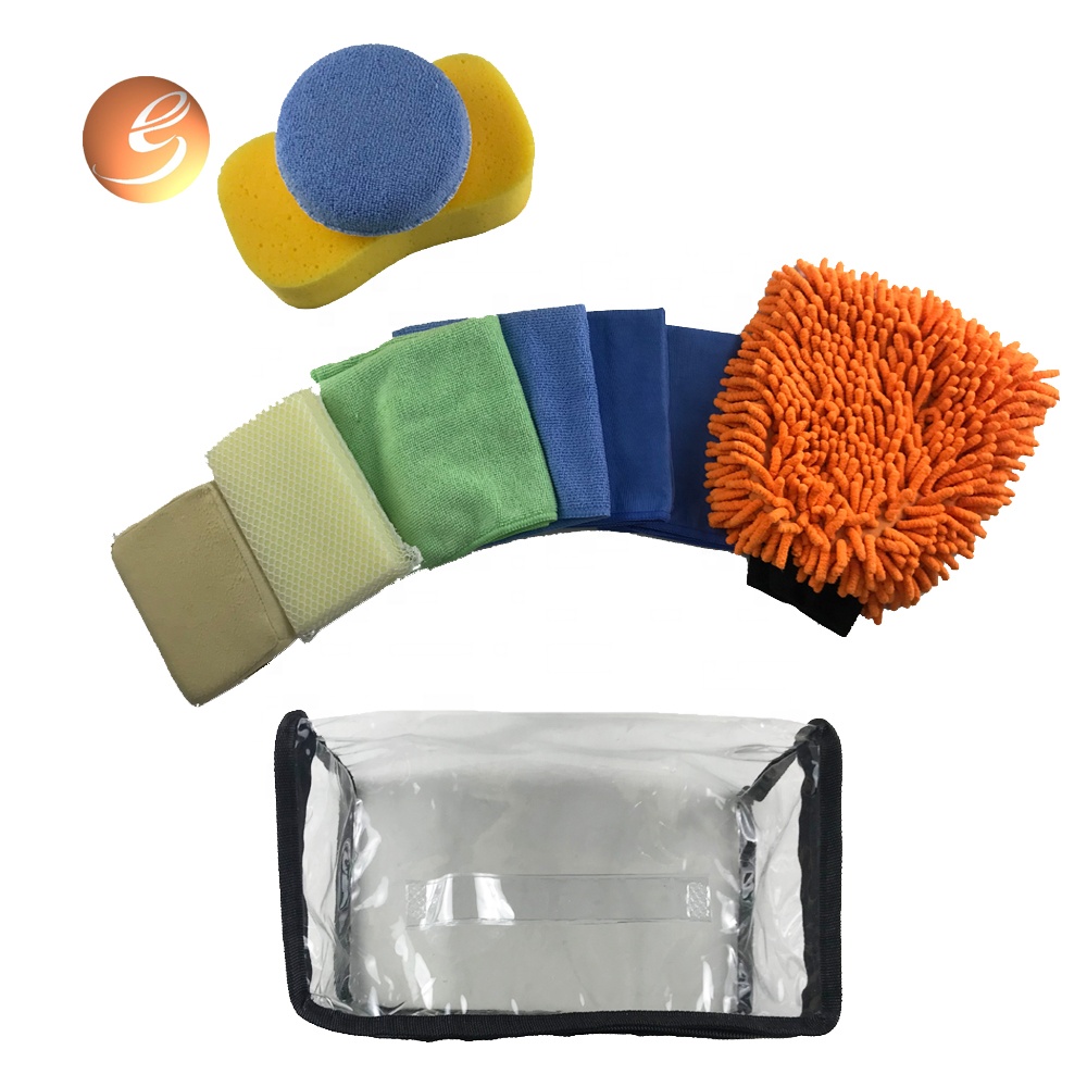 Hot selling interior exterior glass cleaning 9pcs car washing kit