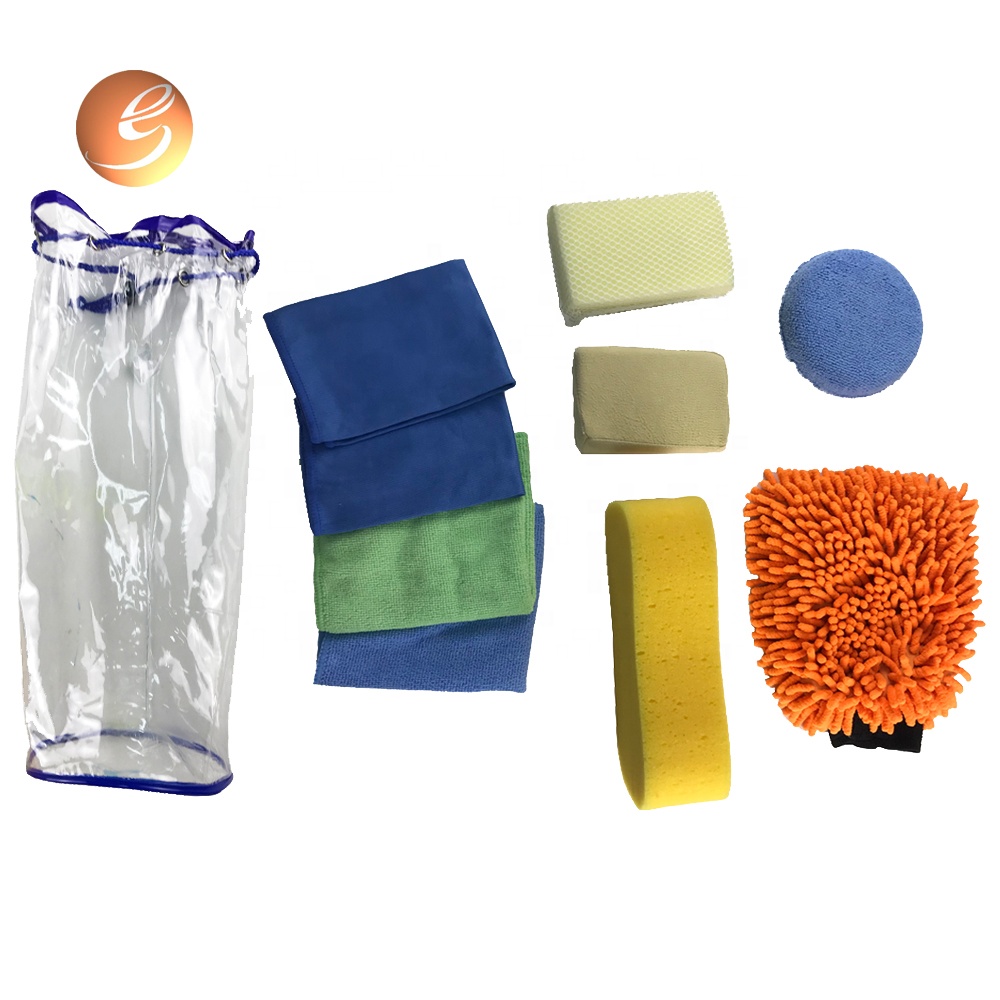 New design customized size cloth mitt sponge car use washing kit