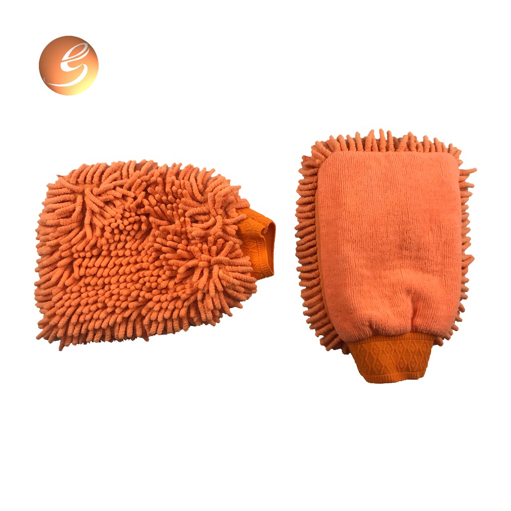 Double-sided Coral Fleece Microfiber Fancy Car Cleaning Gloves