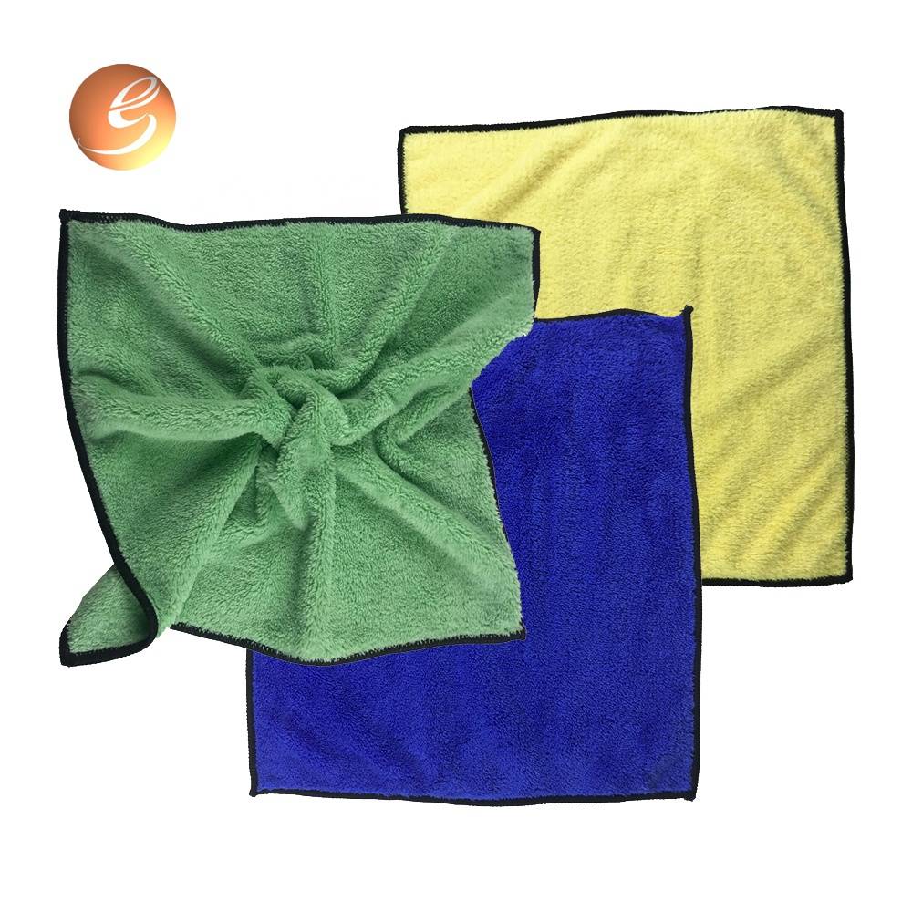 3pcs different color clean cloth in market microfiber cleaning rag towel size 35*35cm
