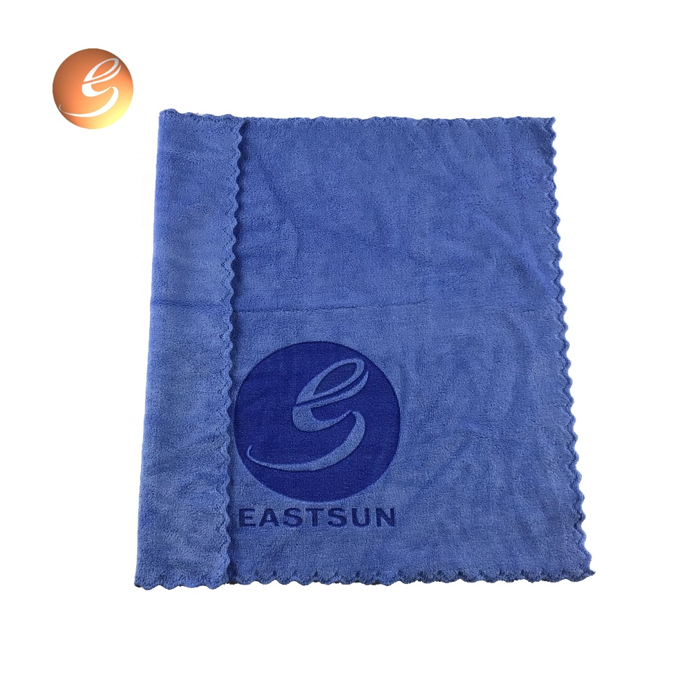 Blue 40x40cm soft microfiber car cleaning towels hot sale wash towel for cars