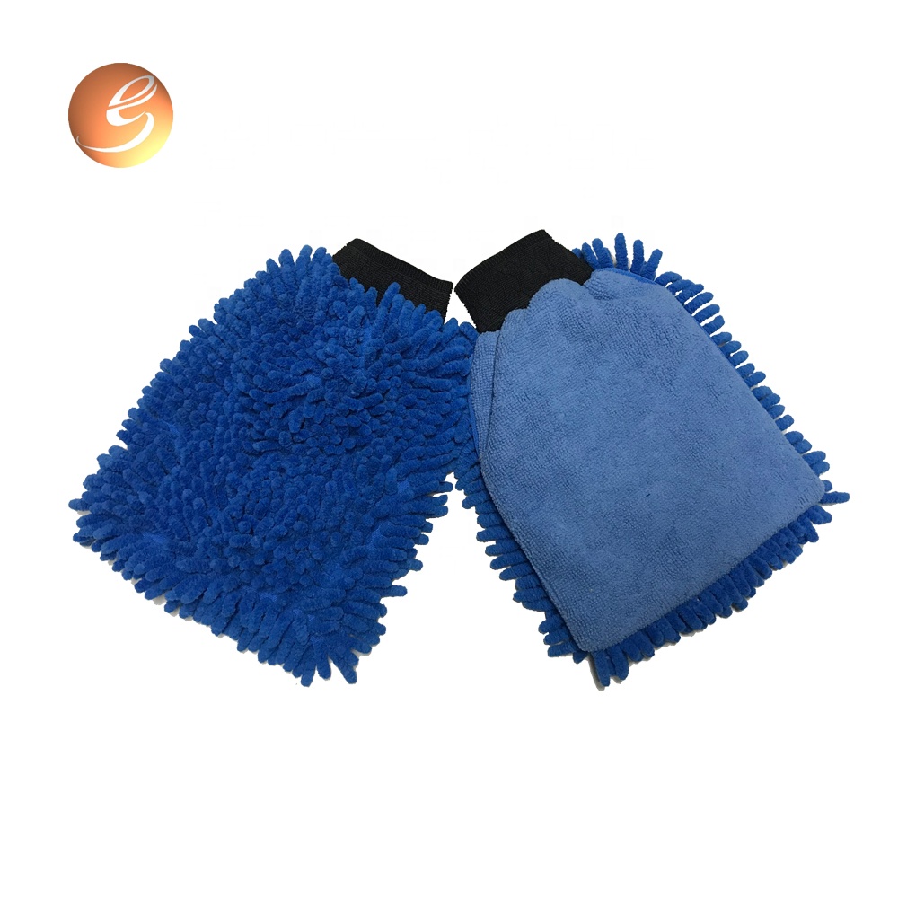 Auto micro fiber chenille microfibre car wash gloves car care mitt