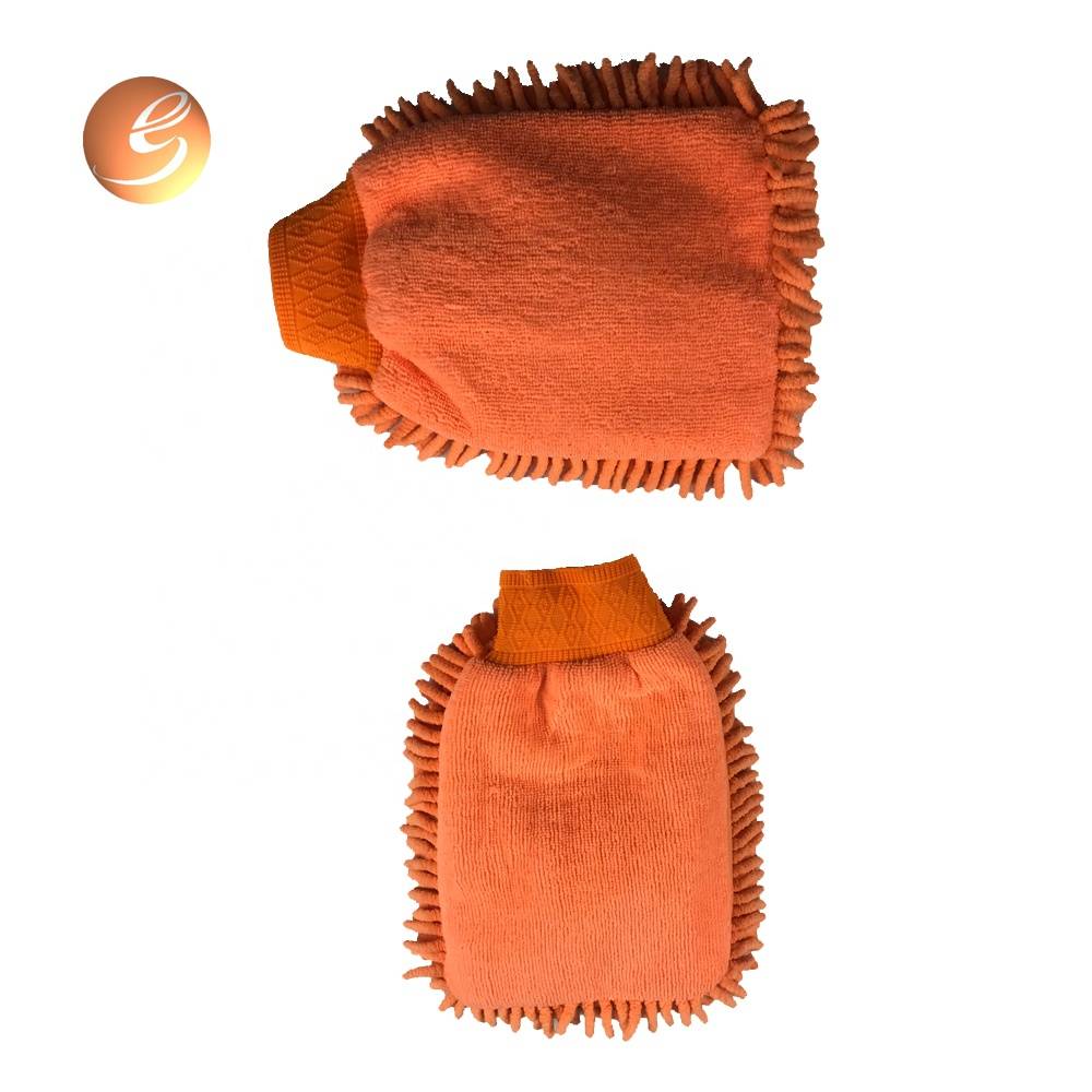 Multipurpose Solid Color Chenille Coral Water Uptake Vehicle Cleaning Glove