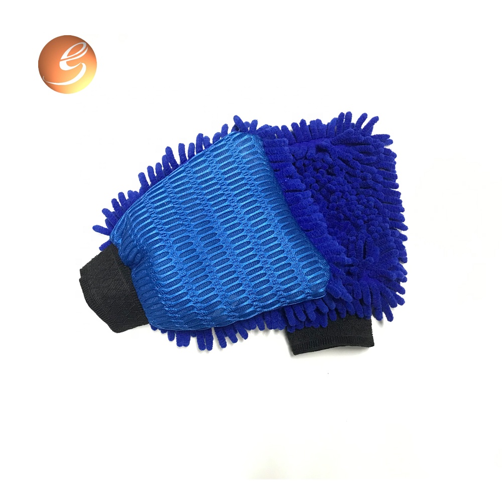 Chinese waterproof material plush microfiber car cleaning mitt