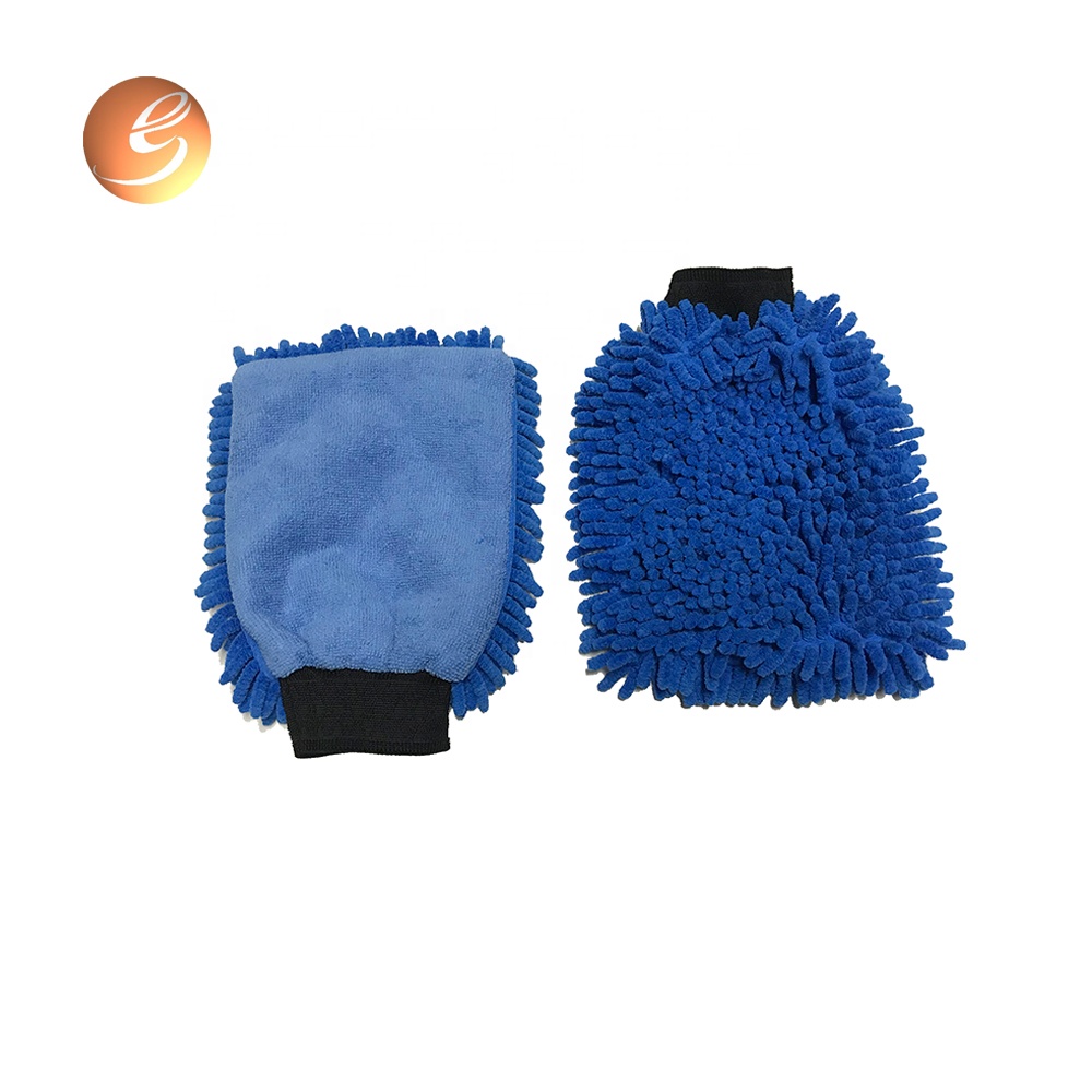 Glove type and microfiber chenille material car wash mitt