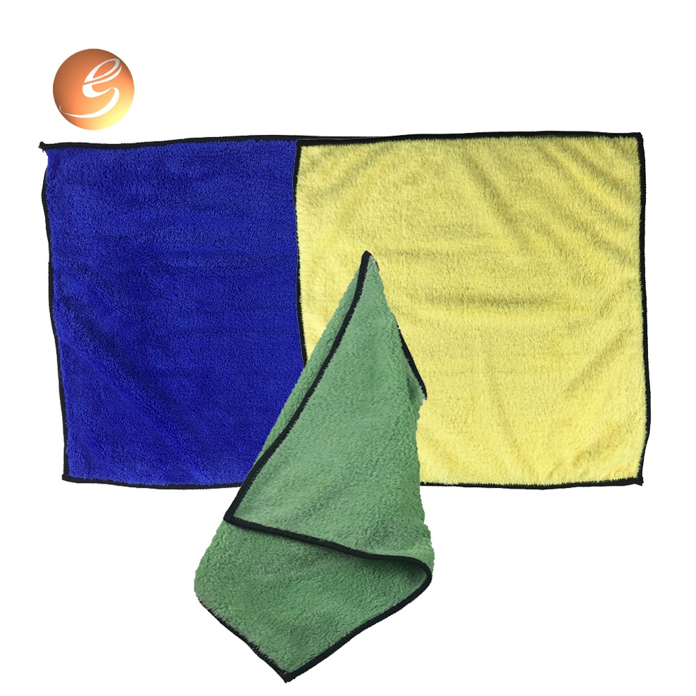 Factory wholesale Plush Cloth - Green 35x35cm soft microfiber cleaning cloths hot sale wash towel for cars – Eastsun