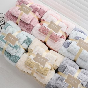 Two-piece Beach Microfiber Towels Bath 100% Cotton Luxury Soft Gift Hotel SPA Face Cloth Shower Bamboo Bath Towel Set